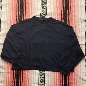 3/$30 CROPPED BOXY DOLMAN BALLOON SLEEVE KNIT TOP